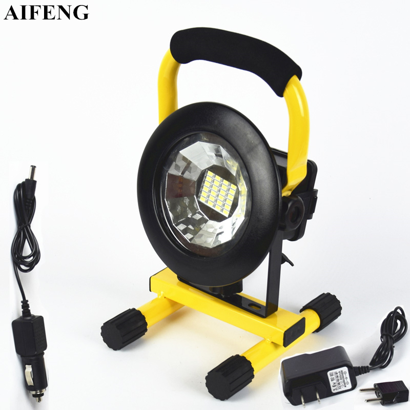 

AIFENG 30W Led Portable Spotlight 24Leds 5730 2400LM Led Floodlight 18650 Battery Rechargeable Portable Spotlight Camping Lights