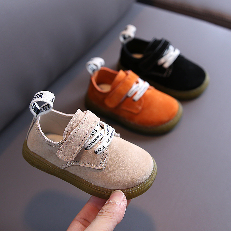 

Autumn Children's Casual Genuine Leather Shoes Baby Soft Bottom Toddler Shoes 1-2 Years Old Children's, Black