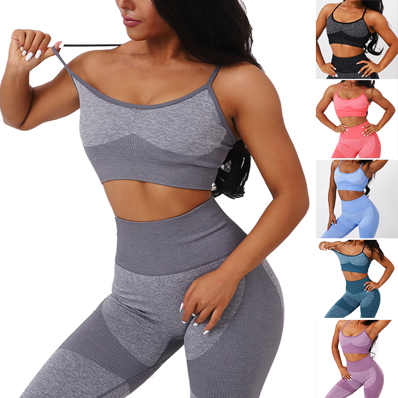 

TOP!-Women's Knitted Moisture Wicking Sports Fitness Sexy Yoga Bra, Black