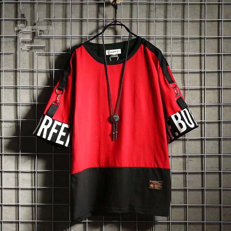

Hip Hop Men T Shirt Summer Loose Fashion Casual Streetwear Half Sleeve Men's T-shirt Tide Harajuku, 15