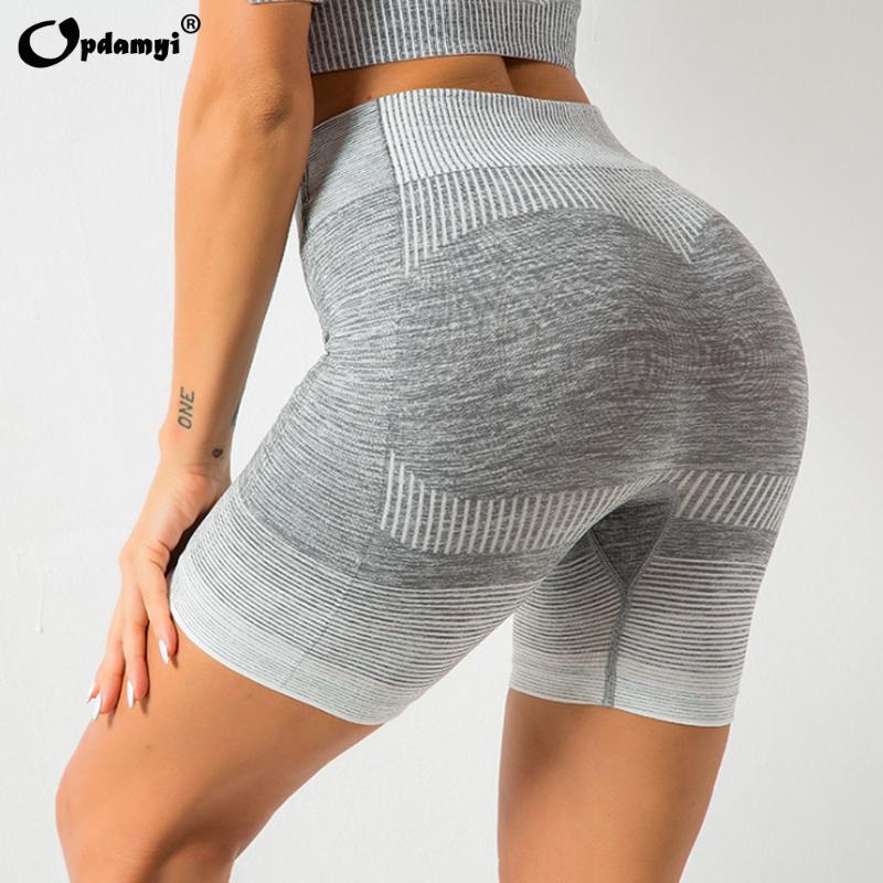 

New Women Seamless Workout Yoga Shorts High Waist Gym Shorts Running Athletic Compression Booty Tummy Control Gym Sports, B pink