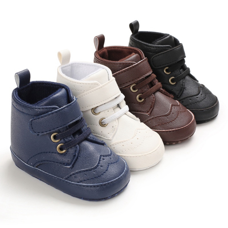 

Newborn Baby shoes Boy Girl Soft Sole Crib Shoes Warm Boots Anti-slip Sneaker PU Breathable Solid First Walkers -18M, Dc