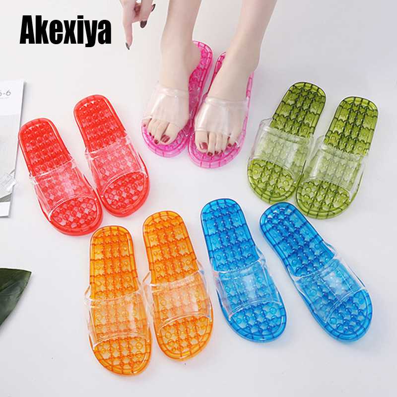 

Sexy Transparent Crystal Women's Slippers 2020 indoor platform Slides High Heels Women Shoes Fashion PVC slippers u377, Black