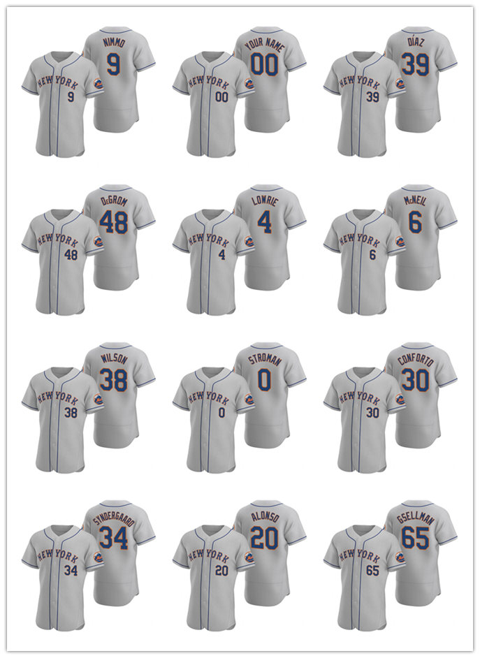 

Mets MEN WOMEN YOUTH 48 Jacob deGrom 34 Noah Syndergaard Gray Authentic 2020 Road baseball Jersey