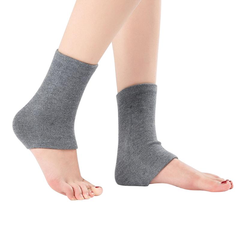 

Wool Foot Sleeve Elastic Breathable Ankle Socks Practical Foot Covers Exercise Warm Cover for Yoga Sports, Grey