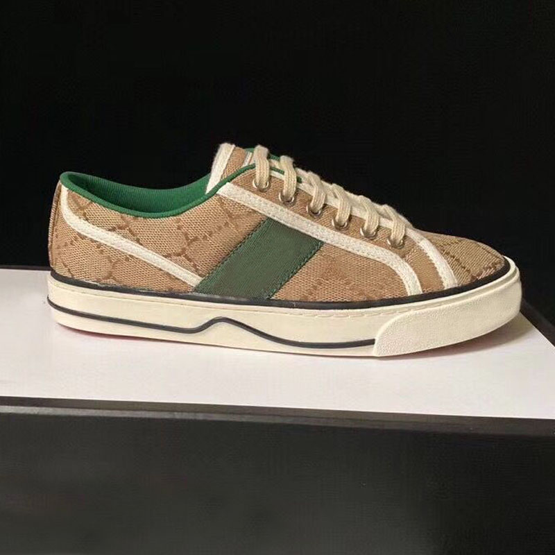 

Men Casual shoes women Travel 100% leather lace-up sneaker fashion lady designer Running Trainers Letters woman Flat Printed gym sneakers Large size 36---45 With box, Apricot