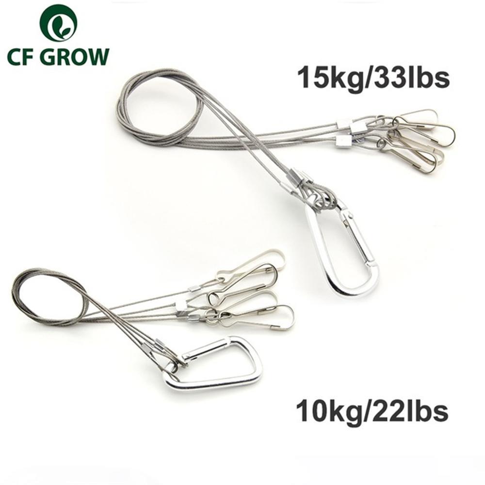 

CF Plant Growth Light Suspension Kit Stainless Steel Lanyard Hook Galvanized Steel Cable Hanging Clamp 10 15kg 22 33lb