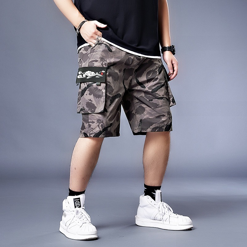 

Shorts Men 2020 Summer Camouflage Cargo Shorts Men Summer Knee-length Loose Casual Male Straight Short Pants Short Homme