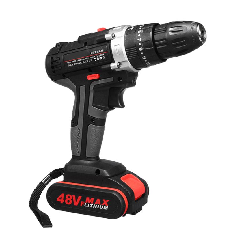 

48V Electric Hammer Drill Cordless Drill Woodworking Tool Rechargeable Woodworking Drills FP8