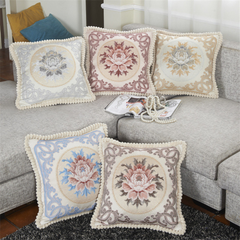 

166 Luxury Cushion Cover Pillow Case Home Textiles supplies Lumbar Pillow European-style decorative throw pillows chair seat, 02