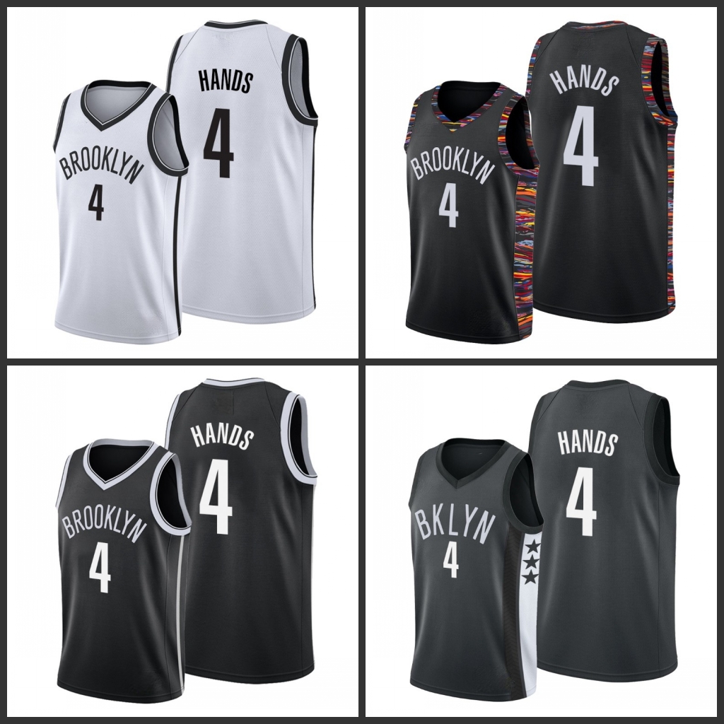 

Brooklyn Nets Jaylen Hands Men City Basketball Jersey, Black
