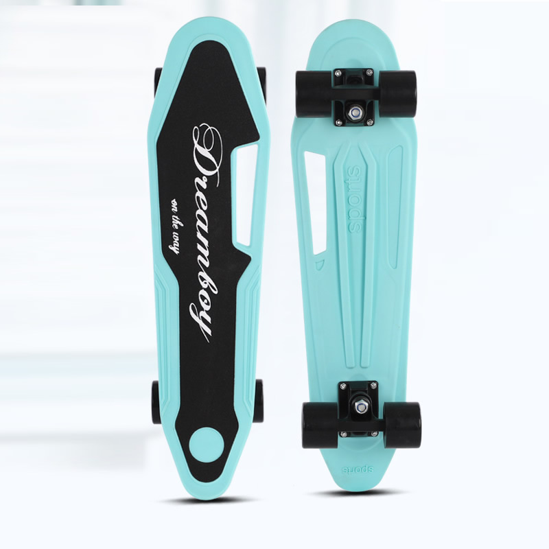 

Super Cool Cruiser Skateboard Plastic Skate Board Retro Longboard Skate Board Boy Girl Complete Fashion Penny Style, Black 1