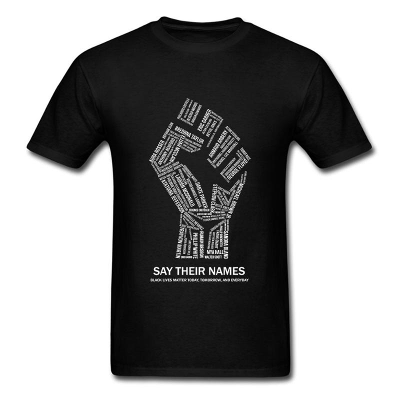 

Black Lives Matter T-shirt Men Say Their Names T Shirt Defend Our People Uphold Our Right 100% Cotton Tops Tees Tshirt For Adult, White
