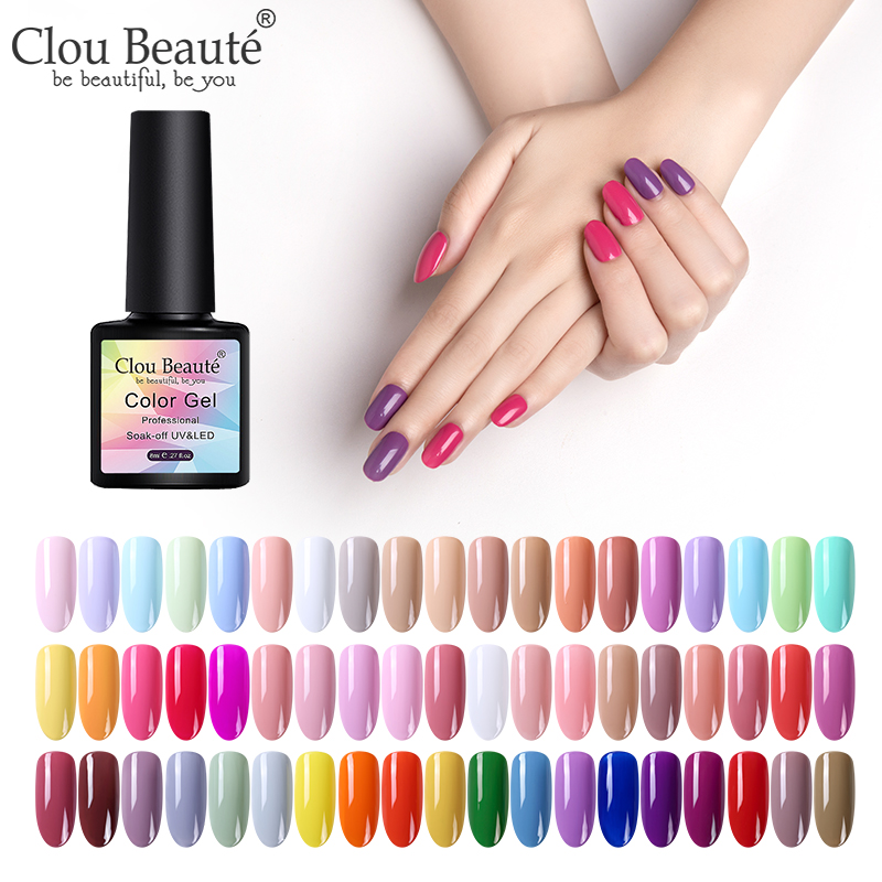 

Clou Beaute Nail Gel Polish UV LED Gel Varnish Matte Top Soak Off Lacquer Hybrid Painting Polish Gellak Base Top Coat, 3054