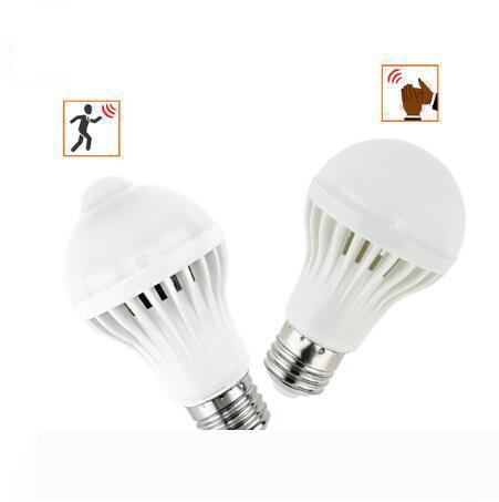 

LED PIR Motion Sensor Bulb 5W 7W E27 + Led Bulb Sound Sensor 5W 7W Auto Smart Bulb Infrared Body Lamp Light AC85-265V