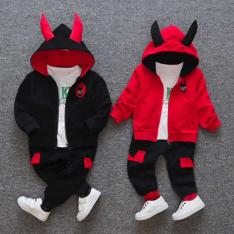 

Spring Autumn Boys Clothes Sets New Kids Casual Tracksuit Children Boys Cotton Hoodies+t-Shirt +Pants 3Pcs Sport Suit Outfits, Picture color