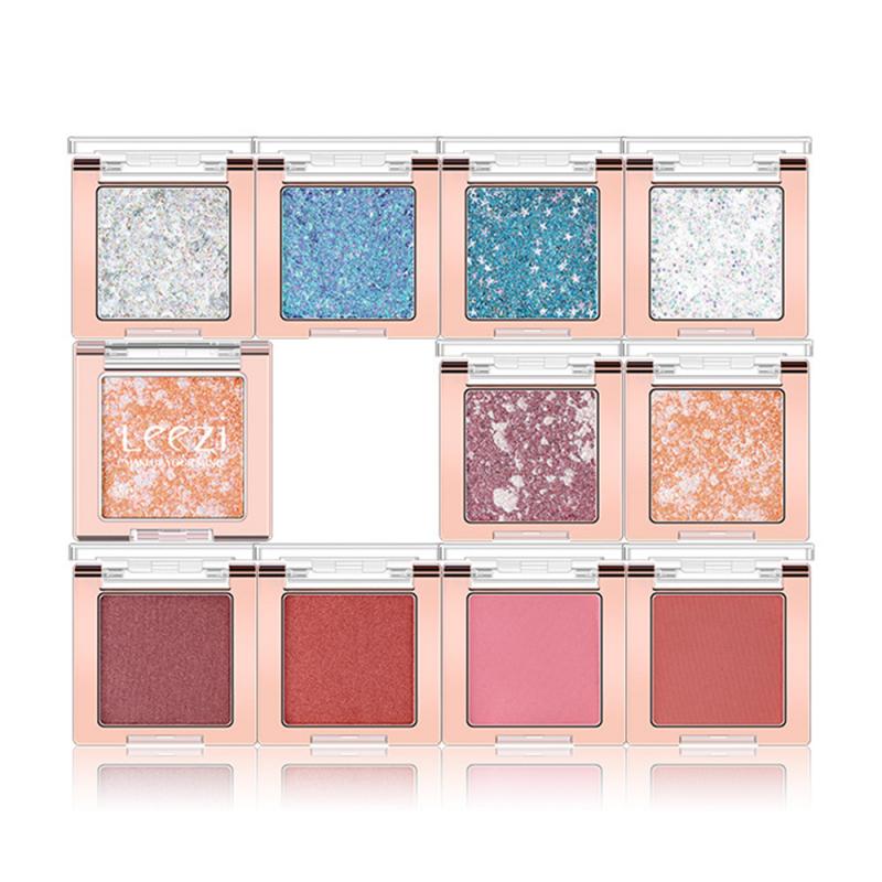 

10 Colors Waterproof Polarized Pearlescent Shiny Long Lasting Sweat-proof Eyeshadow Tray Monochrome Eyeshadow Palette TSLM1, 10 give me more