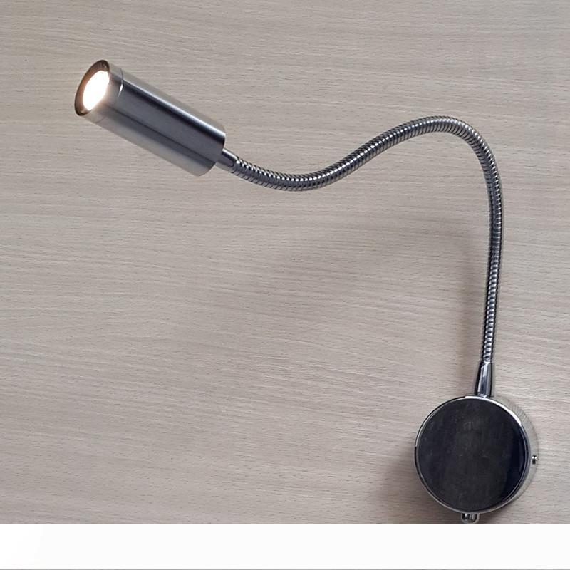 

TopocH Modern Nightstand Lamp Minimalist Neat Strong Aluminum Pipe Chrome Finishing CREE LED 3W 200LM Soft Healthy light energy saving