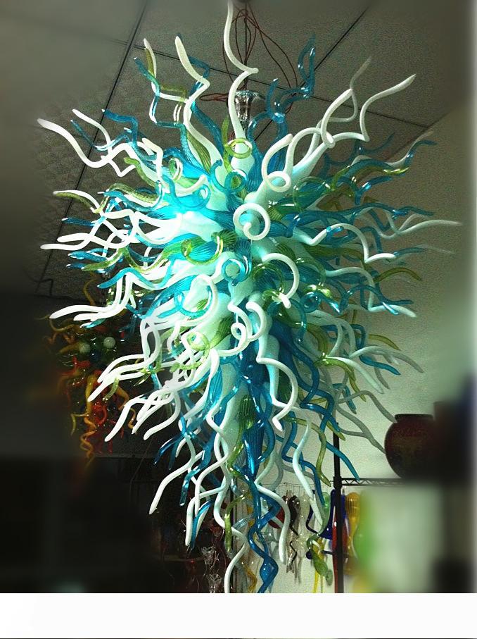 

Typical Turquoise Blue Hand Blown Glass Home Decor Chandeliers Art Borolisicate Glass Italian Style Chandelier Lights