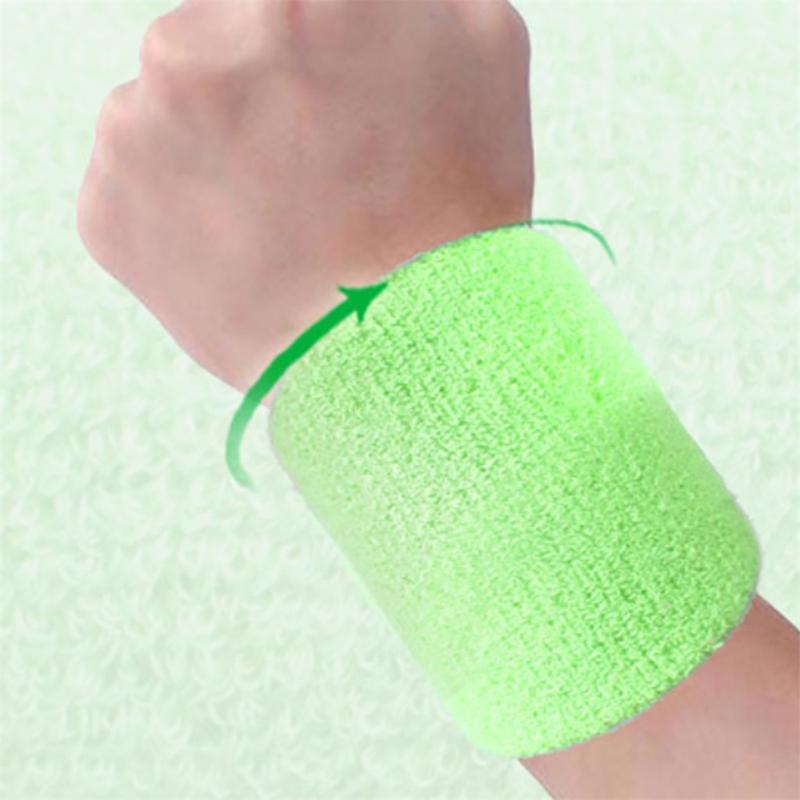 

Volleyball Basketball 5*8cm Wrist Support Guard Cotton Wristbands Wrist Band Bands Sweatbands Sweat Band For Sport Tennis, Green 1