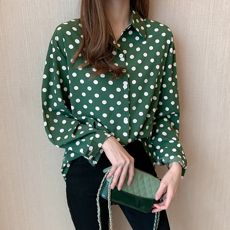 

spring Long Blouse Women Fashion Stand Collar Office Shirt Chiffon Blouse Shirt Casual Tops Large size blusas mujer de moda 2020, 7025black