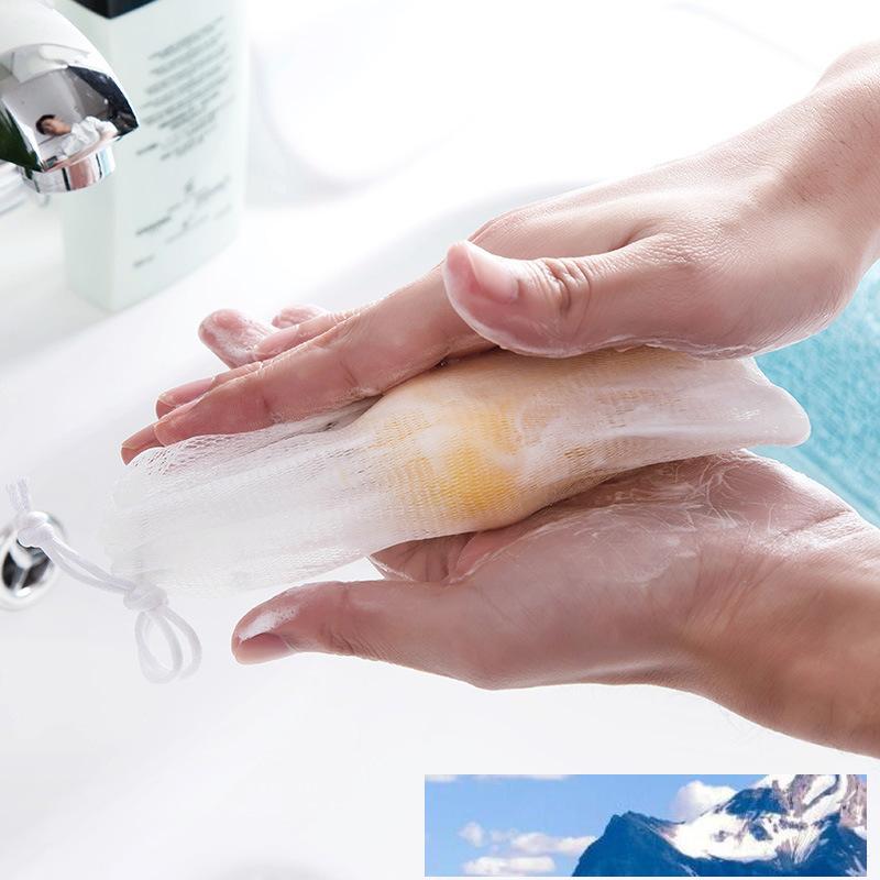 

Exfoliating Mesh Soap Pouch Bubble Foam Net Soap Sack Saver Pouch Drawstring Holder Bags Bubble Foam Net