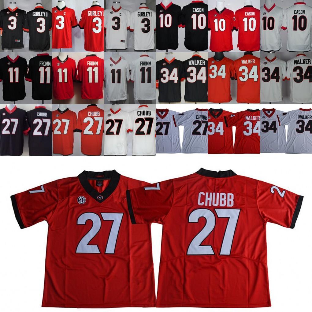 

Mens Womens Kids Georgia Bulldogs 11 Jake Fromm 10 Jacob Eason 27 Nick Chubb 34 Herschel Walker Black Red White College Football Jerseys, Mens black