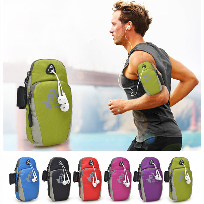 

FreeKnight Sport Arm Running Bag GYM Bag Jogging Phone Outdoor Waterproof Nylon Cell Holder For Hiking Running Accessories WX004, Black