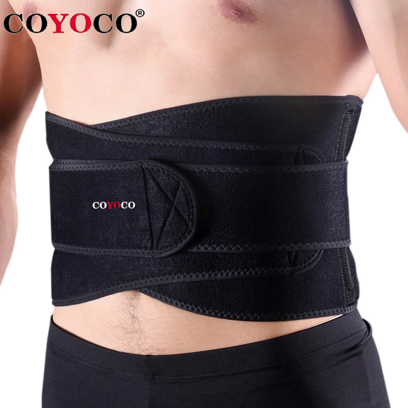 

Adjustable Pressurized Waist Support Belt COYOCO Brand Gym Sports Weightlifting Fitness Running Training Waist Brace Protect, Black