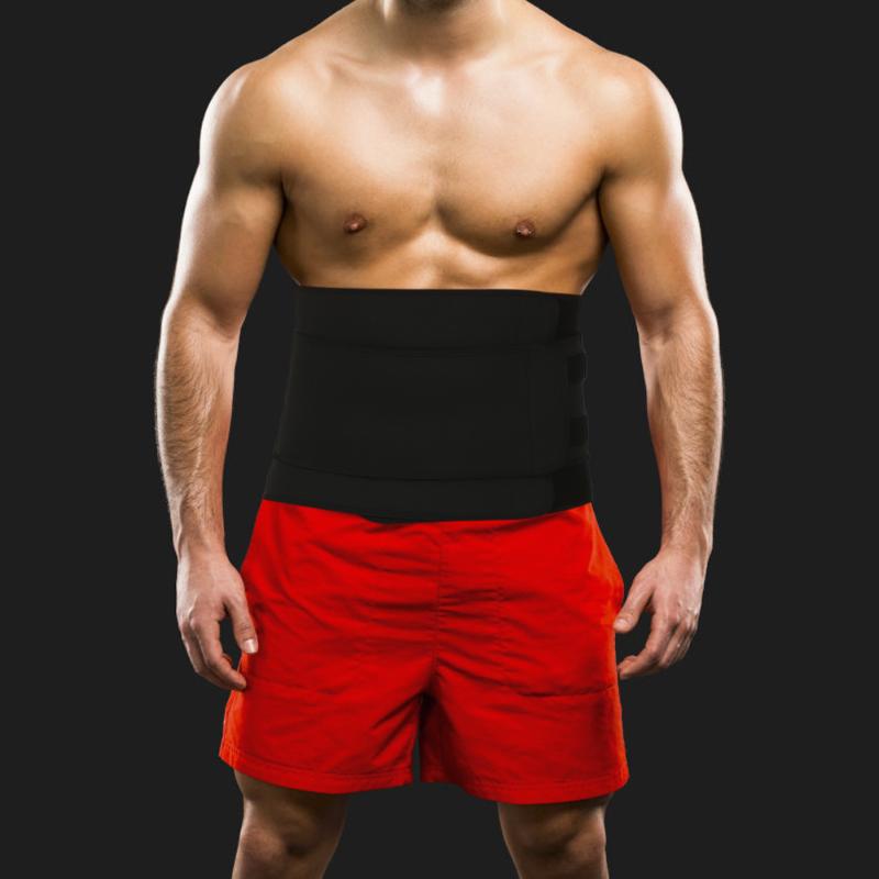 

Sports Waist Slimmer Belt Lower Back and Lumbar Support Waist Cincher Trimmer Slimmer Abdominal Trainer Body Shaper Belt, Black