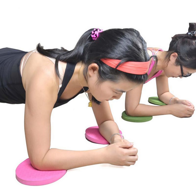 

2PCS Portable Small Round Knee Pad Yoga Mats Fitness Protective Elbow Pad Gym Sport Non Slip Cushion For Sport Fitness 5, Red
