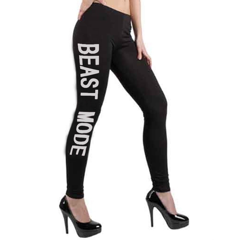 

Fashion Women Letters Printed Slim Leggings Sexy Stretch Elastic Sports Joggings Yoga Pants H7JP, White