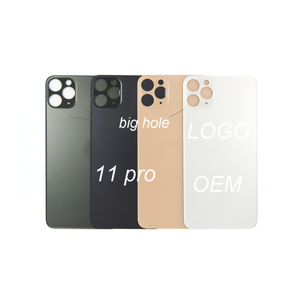 

Back Glass Cover For iphone 11 pro 11pro max back glass housing Replacement With Big Hole