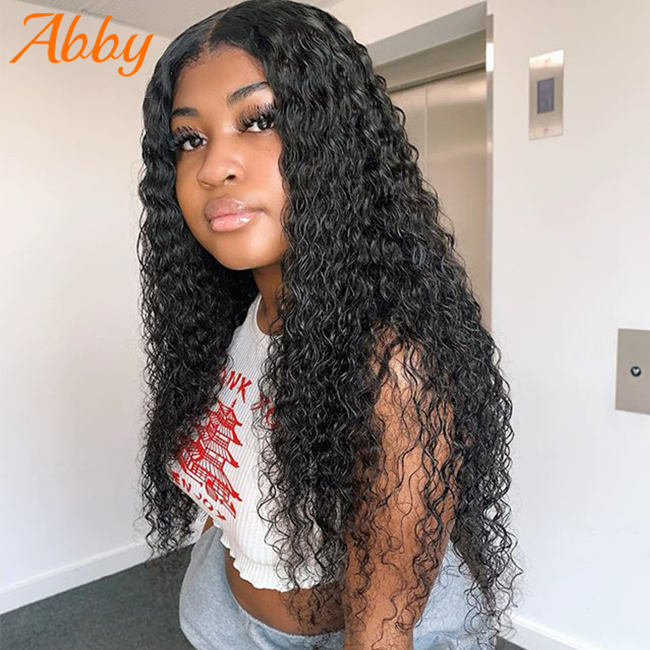 

250% Density Water Wave Wigs Lace Front Human Hair Malaysian 13x4/13x6 Lace Frontal Wigs For Women PrePlucked Natural Hairline, Natural color