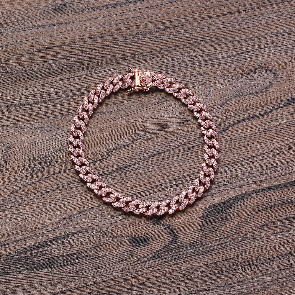 

Wholesale 14k Gold Plated Copper Anklet Foot Jewelry Ankle Bracelet Women Charm Cuban Link Anklet for Women, Red;blue