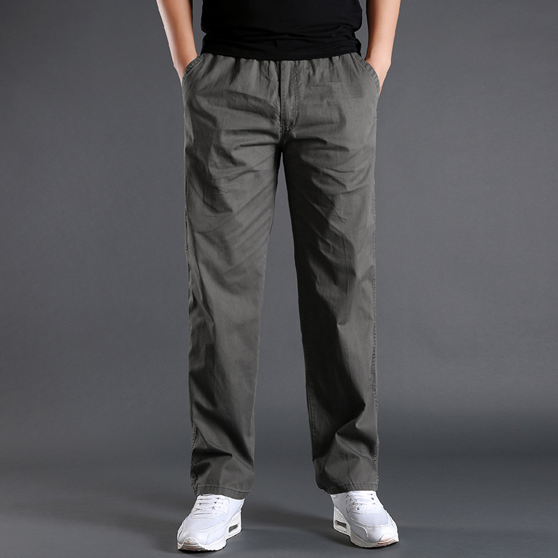 

6XL Cargo Pants Men Pocket Out Door Full Length Pants Male Simple Black Straight Trousers Homme Loose Cotton Casual Grey