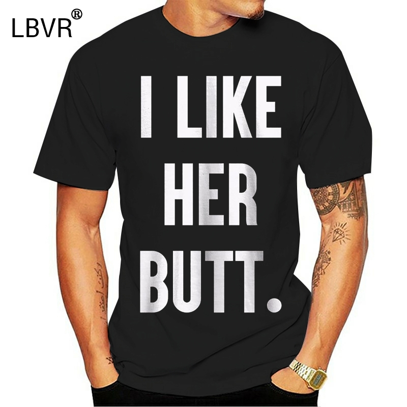 

I Like His Beard Her Butt T Shirt Couple Honeymoon Valentines Gift Hubby Wifey Short Sleeves Cotton T-Shirt Fashion, Blackmenxry1095