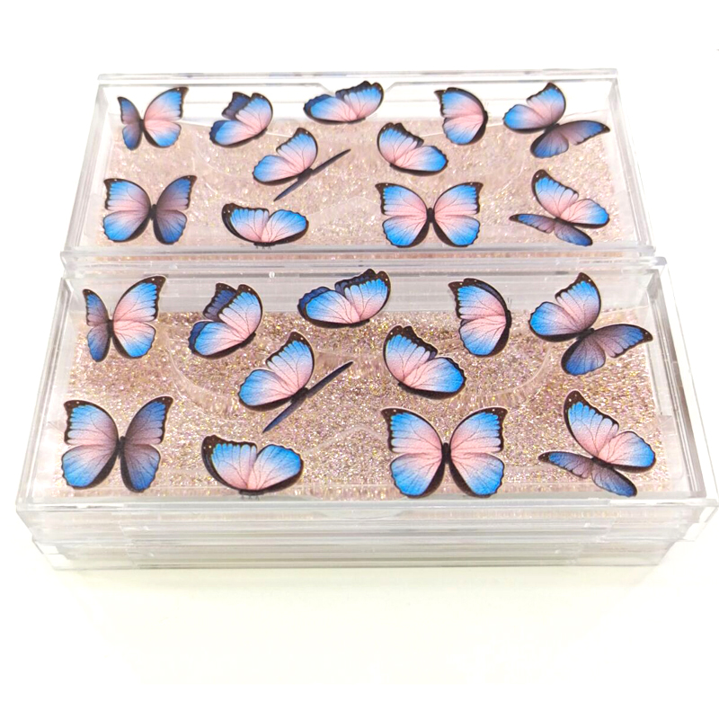 

wholesale eyelash packaging box lash boxes packaging custom logo faux cils mink lash plastic clear butterfly case tray vendors