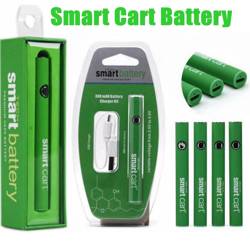 

Hot ego Smart Cart pen preheat vape vv battery empty thread battery with Green charger usb box kit for 510 380mah blister cartridges Mwnie