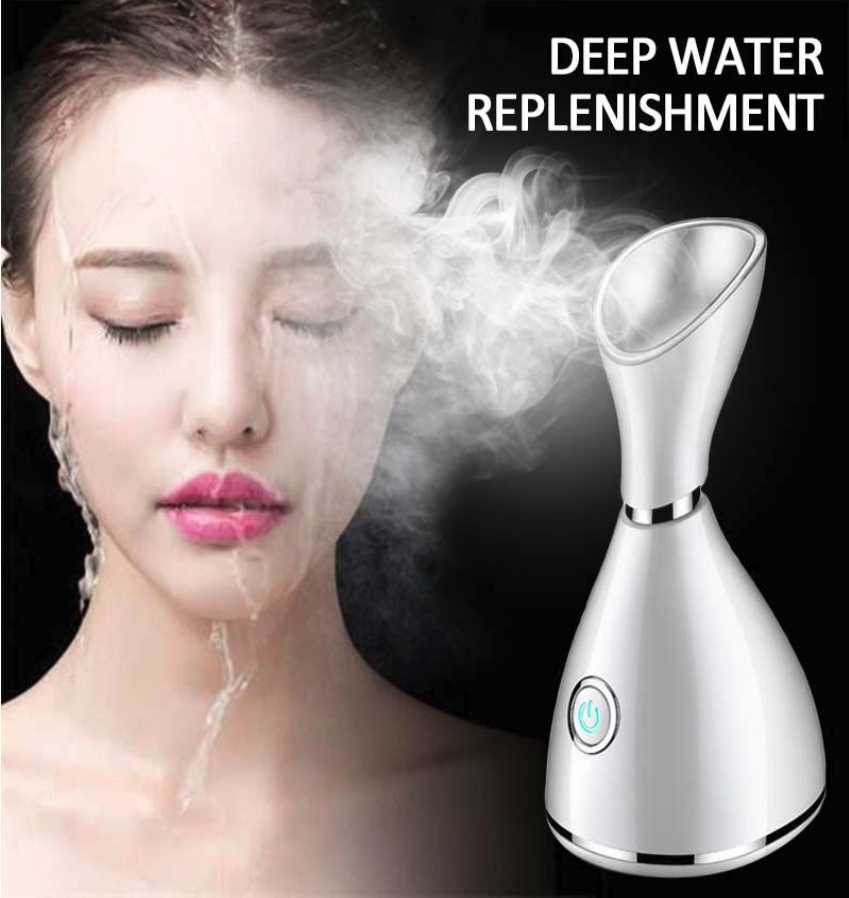 

Nano Face Steamer Vapour Ion Facial Steamer Skin Face Care Sprayer Humidifier Moisturizer Beauty Aroma Herbal Steaming Device