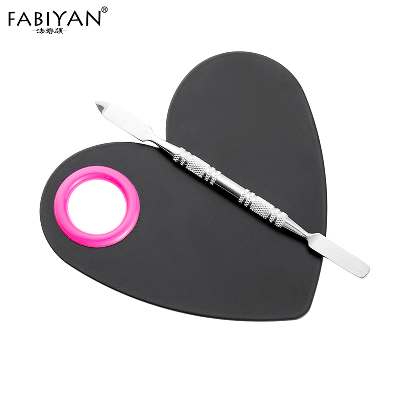 

Stainless Steel Nail Art Makeup Palette Spatula Plate Butterfly Heart Kit Foundation Cream Mixing Pigments Cosmetics Tools