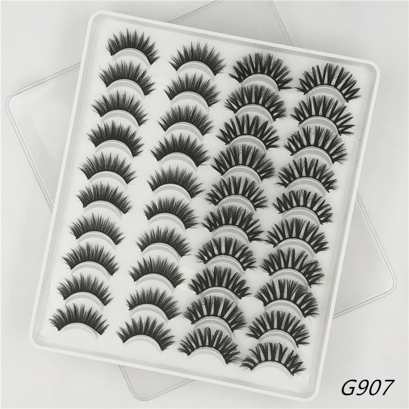 

The new 20 pairs of 3D false eyelashes mink eyelashes, small bunches of makeup eyelashes are naturally fluffy, soft eyelash tool