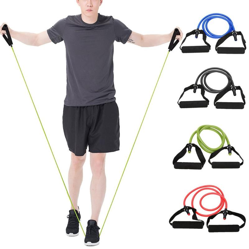 

Resistance Bands with Handles Yoga Pull Rope Elastic Fitness Strength Exercise Tube Band for Home Workouts Strength Training