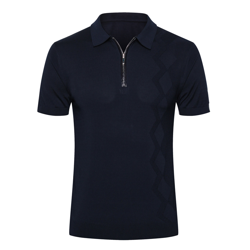 

Billionaire Polo shirt men silk 2020 spring new style fashion comfort zipper collar snake skin spartan designed -5XL free shipping, Black