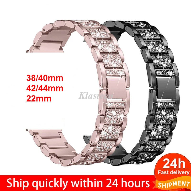 

luxury diamond bracelet for apple watch band 38mm 40mm 42mm 44mm iwatch series 5 4 3 2 1 bands apple watch stainless steel strap women