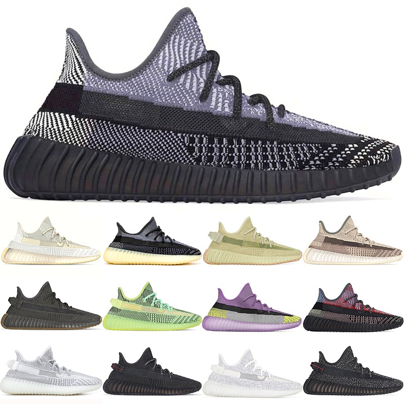

kanye West Men Women Running Shoes Mens Trainers Israfil Asriel Zyon Oreo Black Static Cinder Reflective Top Quality Fashion Sport Sneakers, Flax