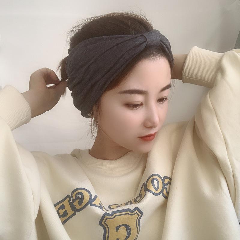 

Hair Band Hair Accessories Cotton Wide-Brimmed Headband Sports Sweet Simple Wash Female Headscarf Korean Style Headband Hairpin, White