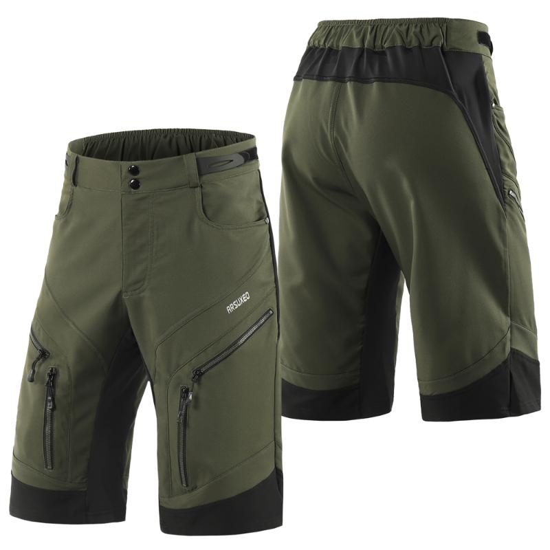 

Men Cycling Running Shorts Jogging Gym Fitness Training Quick Dry Beach Short Bike Riding Shorts with 6 Pockets with 6 Pockets, Black