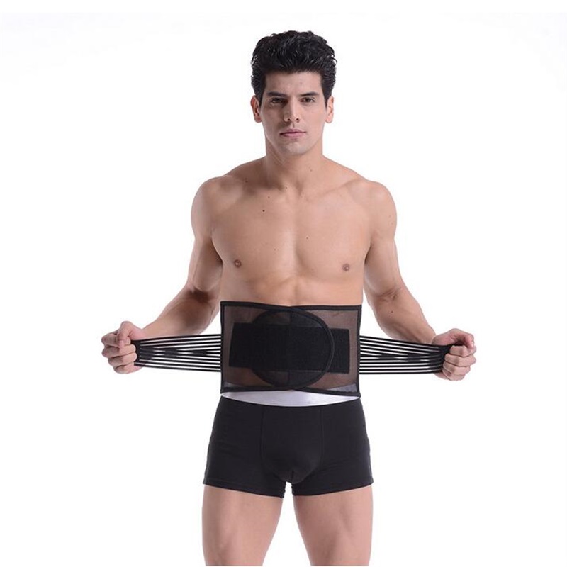 

2020 Breathable Mesh Lumbar Support Steel Plate Protect Belt for Sports Safety Quality Waist Support Waist Protect Thin, Black