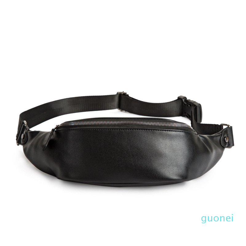 

Men Bumbag Fanny Pack Hip Bag Banano De Cintura Banana Waist Pack PU Leather Black Small Tight Sling Belt Bag Small Chest Bag Banana Sac